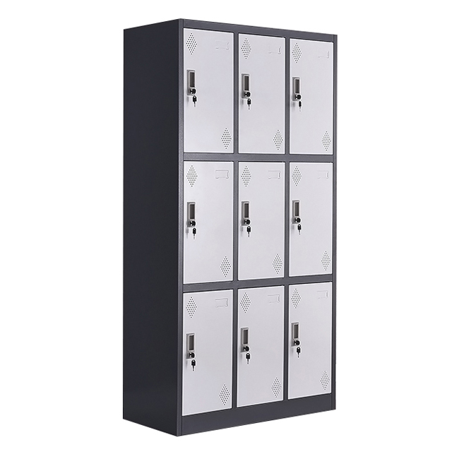 Metal 9 Door Wardrobe Locker Fubao Office Furniture